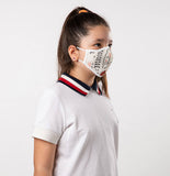 Cream, Orange, White Fun Theme Kids Mask - Antibacterial Antimicrobial Fabric (Silver Ion)