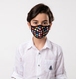 Multicolor Cats Theme Kids Mask - Antibacterial Antimicrobial Fabric (Silver Ion)