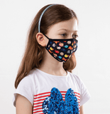 Multicolor Cats Theme Kids Protective Reusable Mask - Antibacterial Antimicrobial Fabric (Silver Ion)