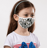 White and Green Camouflage Kids Protective Reusable Mask - Antibacterial Antimicrobial Fabric (Silver Ion)