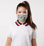 White and Green Camouflage Kids Mask - Antibacterial Antimicrobial Fabric (Silver Ion)
