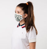 White and Green Camouflage Kids Mask - Antibacterial Antimicrobial Fabric (Silver Ion)