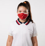 Red and White Navy Theme Kids Mask - Antibacterial Antimicrobial Fabric (Silver Ion)