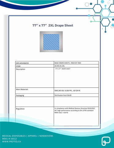 77'' x 90''  2X-Large Drape Sheet