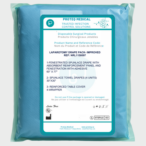 NEW & UPDATED - Companion Animal Laparoscopic Procedure Drape Pack | Fenestrated