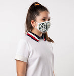 White and Green Camouflage Kids Mask - Antibacterial Antimicrobial Fabric (Silver Ion)