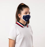 Navy Blue and White Navy Theme Kids Mask - Antibacterial Antimicrobial Fabric (Silver Ion)