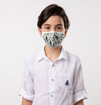 White and Green Camouflage Kids Mask - Antibacterial Antimicrobial Fabric (Silver Ion)