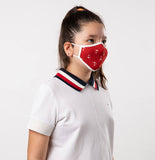 Red and White Navy Theme Kids Mask - Antibacterial Antimicrobial Fabric (Silver Ion)